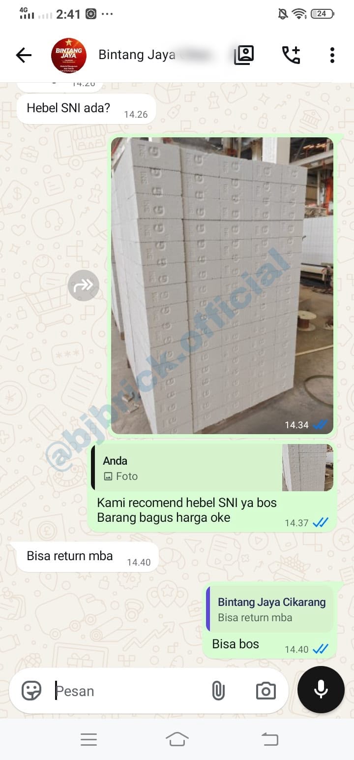 Testimoni pelanggan BJ BRICK