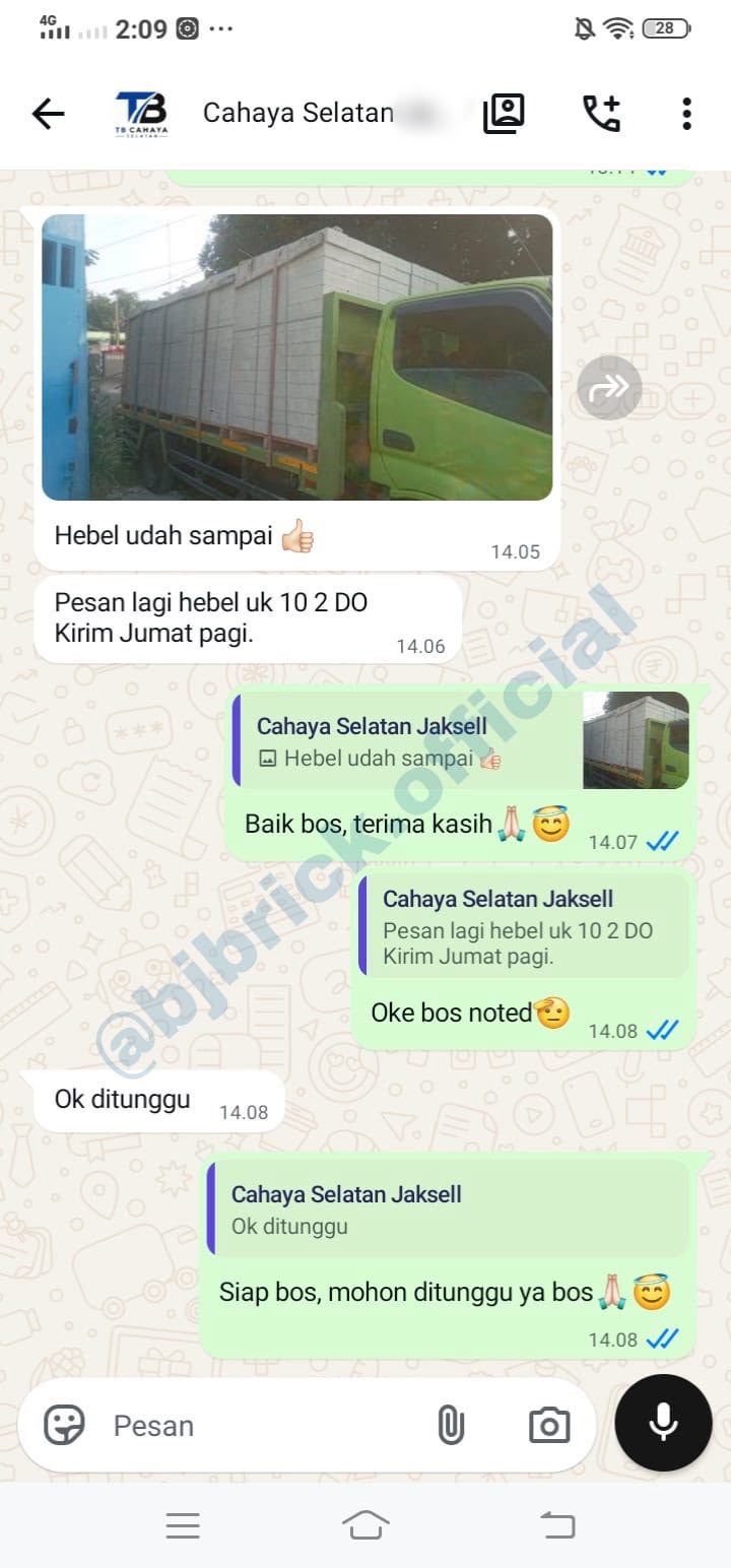 Testimoni pelanggan BJ BRICK